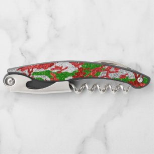 Haus Of Camo Silver Xmas Pattern Corkscrew