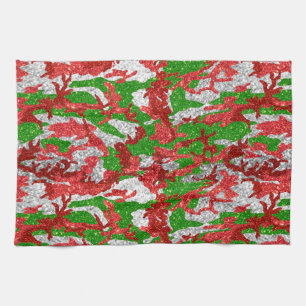 Haus Of Camo Silver Xmas Pattern Tea Towel