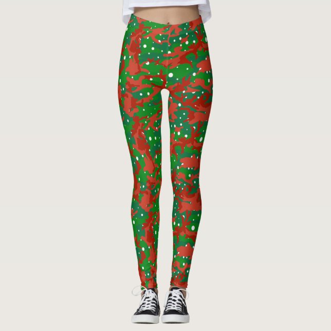 Haus Of Camo Xmas Camouflage Leggings (Front)