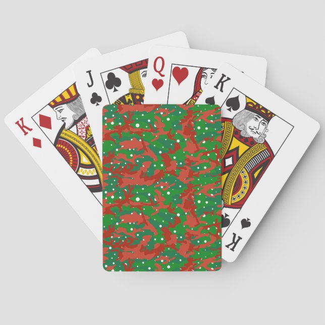 Haus Of Camo Xmas Camouflage Playing Cards (Back)