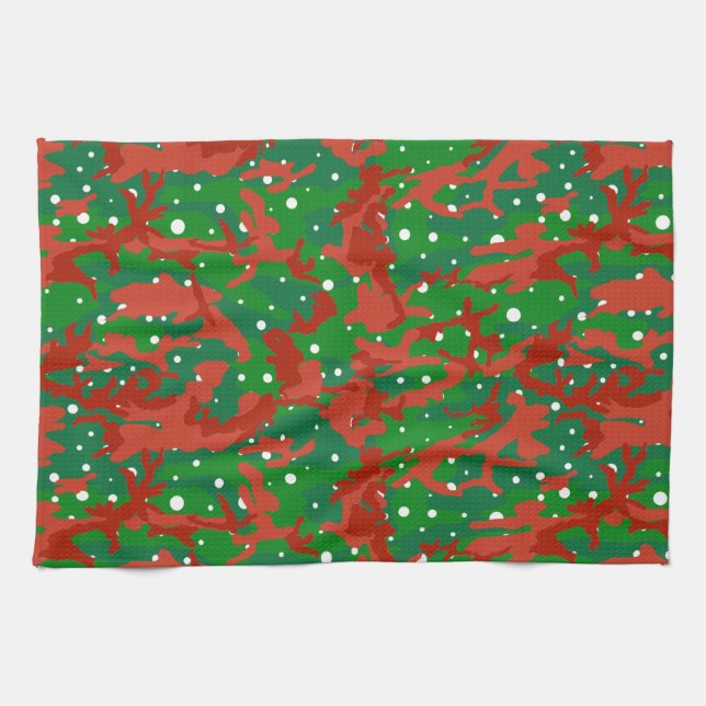 Haus Of Camo Xmas Camouflage Tea Towel (Horizontal)