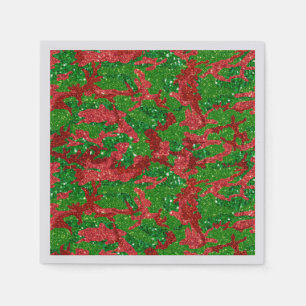 Haus Of Camo Xmas Glitter Camouflage Napkin