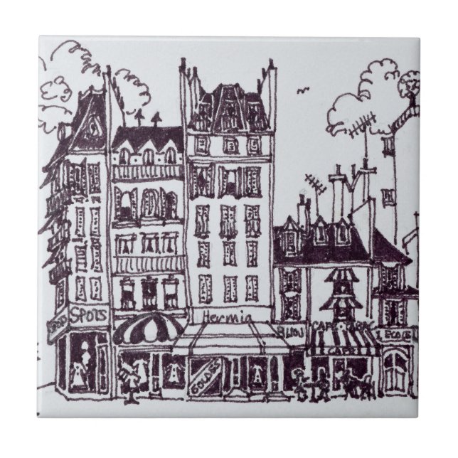 Haussmann Architecture | Rue de Sevres Tile (Front)
