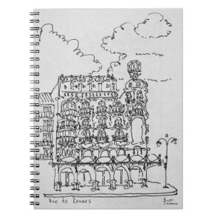Haussmann Building Rue de Rennes, Paris Spiral Notebook