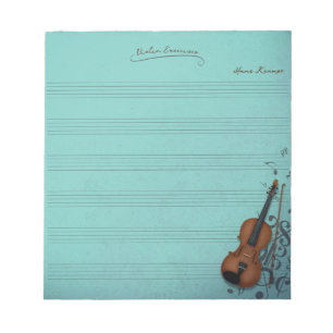 Haute Bohème Turquoise Violin Parts & Exercises Notepad