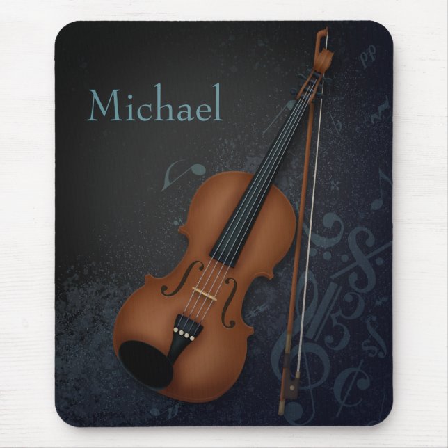 Haute Bohème Violinost Violist Black Custom Mouse Pad (Front)