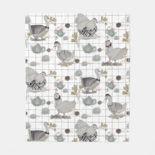 Haute Couture Chicken print Fleece Blanket