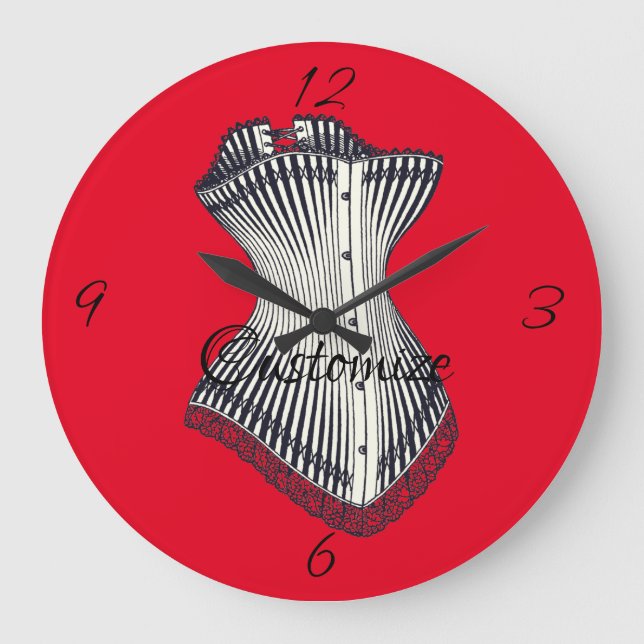 Haute Couture Corset Thunder_Cove  Large Clock (Front)