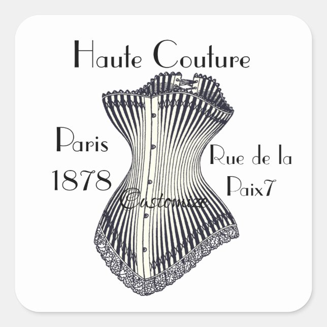 Haute Couture Corset Thunder_Cove    Square Sticker (Front)
