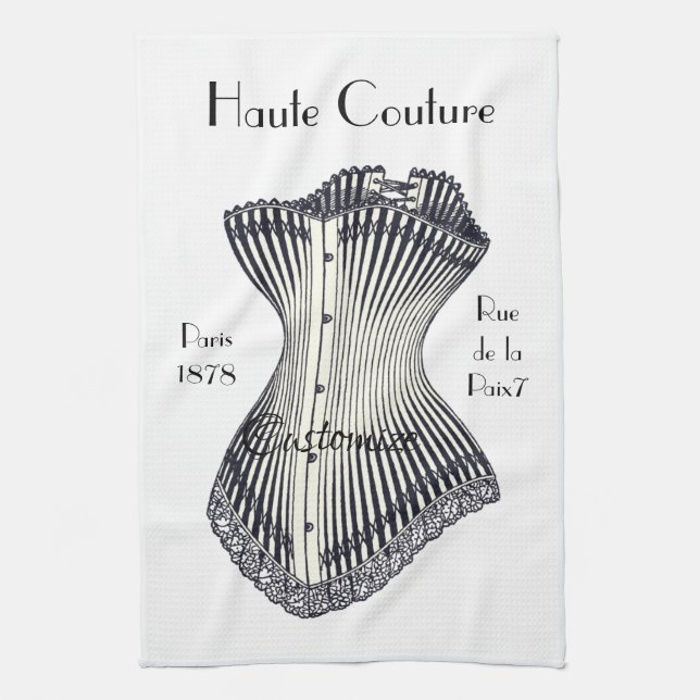 Haute Couture Corset Thunder_Cove       Tea Towel (Vertical)