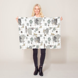 Haute couture print baby fleece blanket