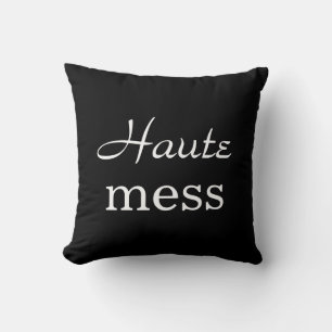 Haute Mess Pillow in black