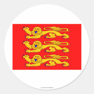 Haute-Normandie flag Classic Round Sticker