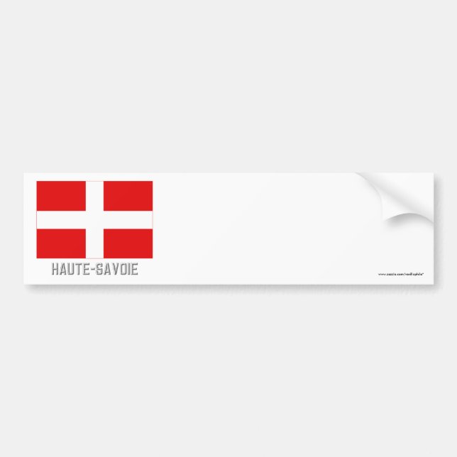 Haute-Savoie flag with name Bumper Sticker (Front)