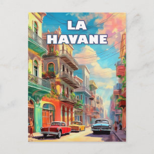 Havana, a city in a thousand colors under the sky postcard