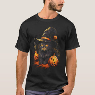 Havana Brown Cat Halloween Costume Pumpkin Jack O T-Shirt
