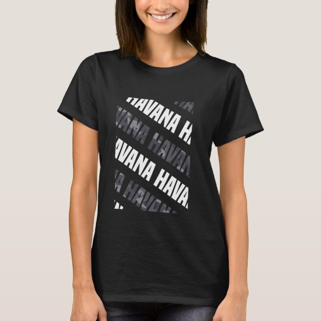 Havana Camo Pattern Grey Camouflage T-Shirt (Front)