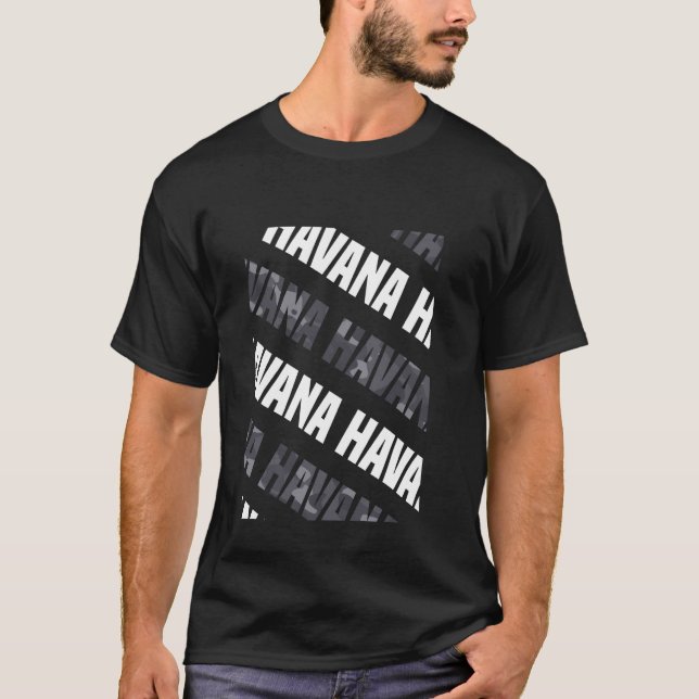 Havana Camo Pattern Grey Camouflage T-Shirt (Front)
