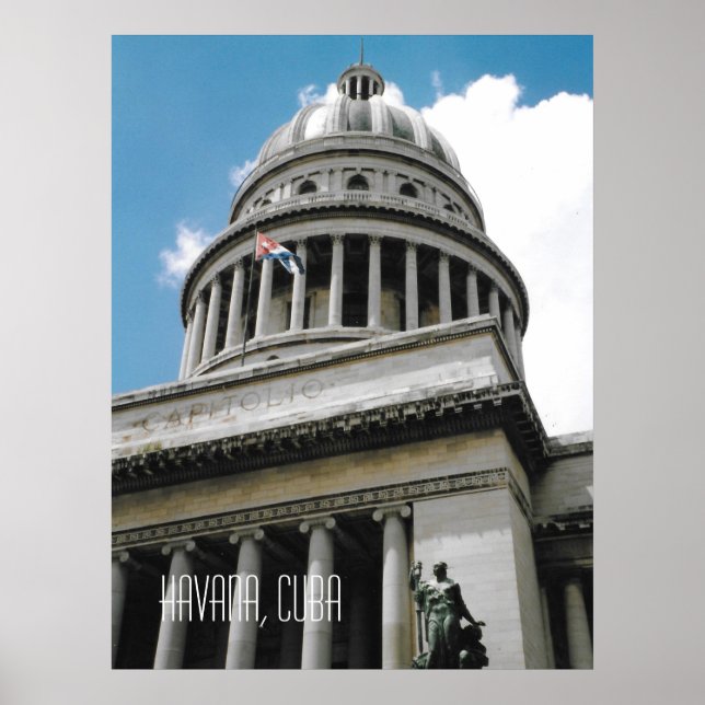 Havana Capitol Building Cuba Souvenir Poster (Front)