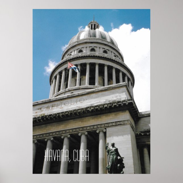 Havana Capitol Building Cuba Souvenir Poster (Front)