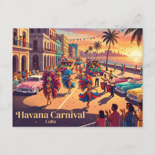 Havana Carnival Cuba Postcard