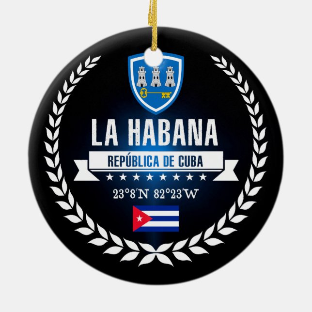 Havana Ceramic Tree Decoration (Back)