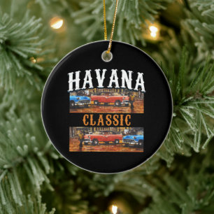 Havana Classic - Cuban Vintage Car Art Ceramic Tree Decoration