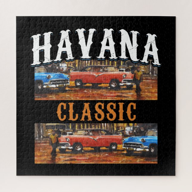 Havana Classic - Cuban Vintage Car Art Jigsaw Puzzle (Vertical)