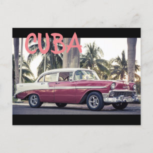 HAVANA CUBA CAR POSTCARD