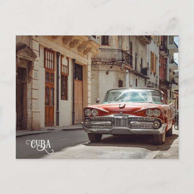 Havana CUBA Car Postcard (Front)