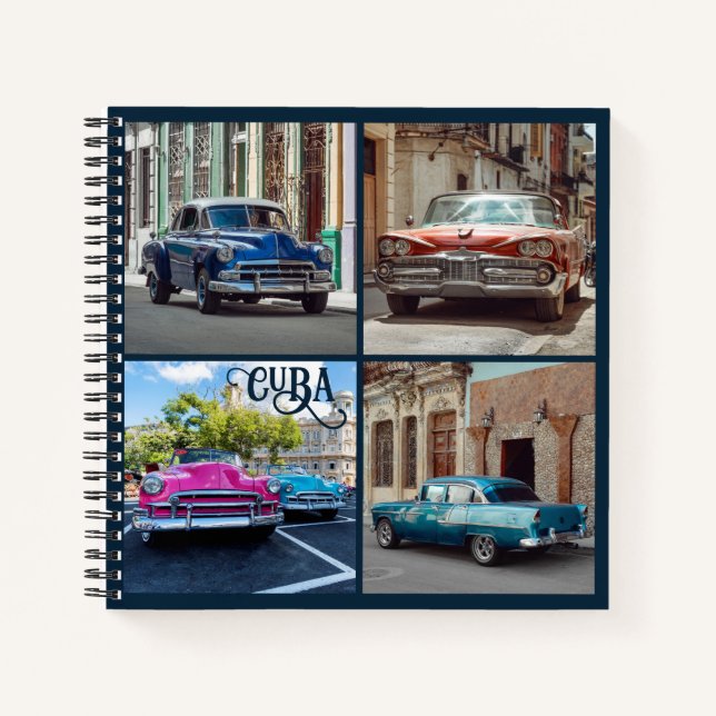 Havana CUBA Cars Custom Text Notebook (Front)
