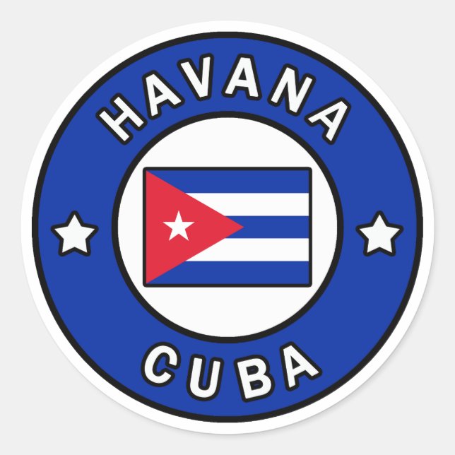 Havana Cuba Classic Round Sticker (Front)