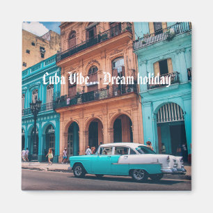Havana Cuba Colourful  Car City  'Cuba vibe' Magnet