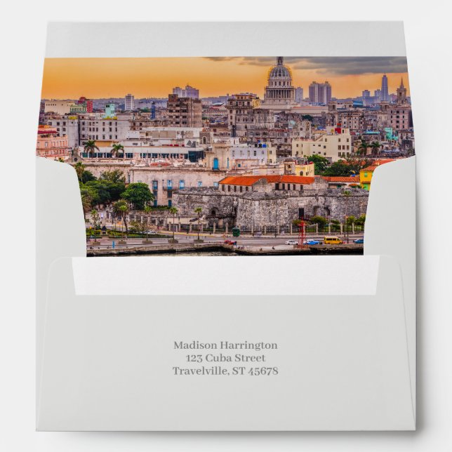 Havana CUBA custom text Envelope (Back (Bottom))