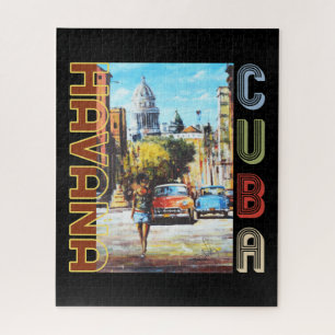 Havana Cuba Fine Art - Capitolio Woman Jigsaw Puzzle