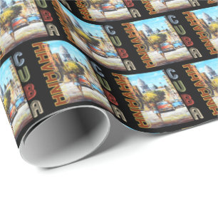 Havana Cuba Fine Art - Capitolio Woman Wrapping Paper