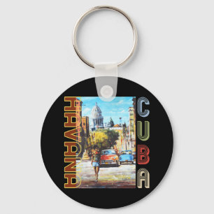 Havana Cuba Fine Art - National Capital Key Ring