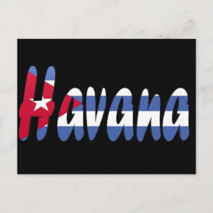 Havana, Cuba Flag Postcard