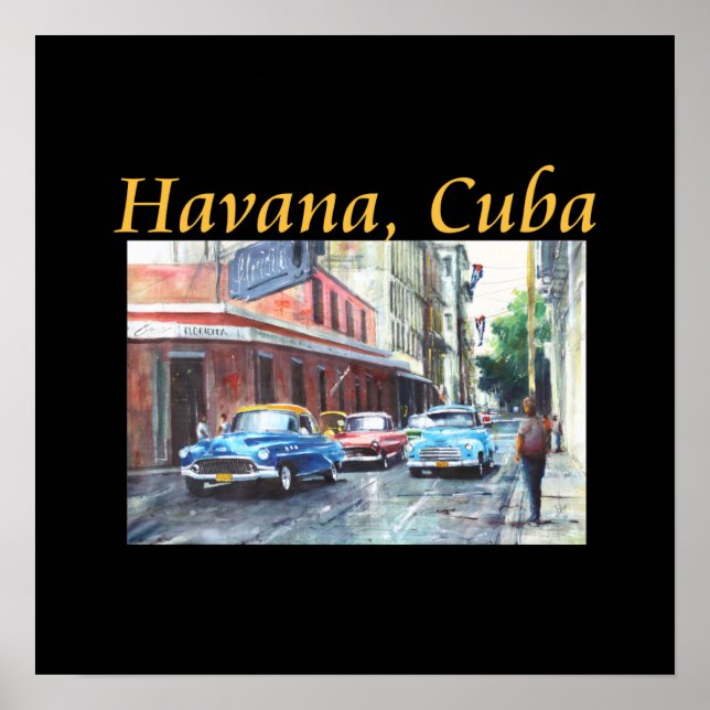 Havana Cuba Floridita Art Poster (Front)