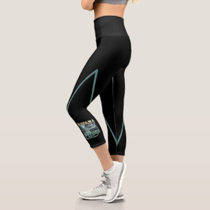 Havana Cuba Graffiti Street Art - Love Habana Capr Capri Leggings
