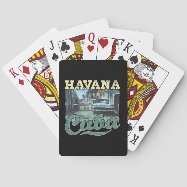 Havana Cuba Graffiti Street Art - Love Habana Playing Cards (Back)