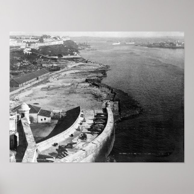 Havana, Cuba Harbor with part of Morro Castle Poster (Front)