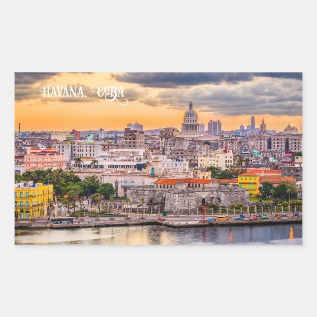 Havana CUBA Rectangular Sticker (Front)