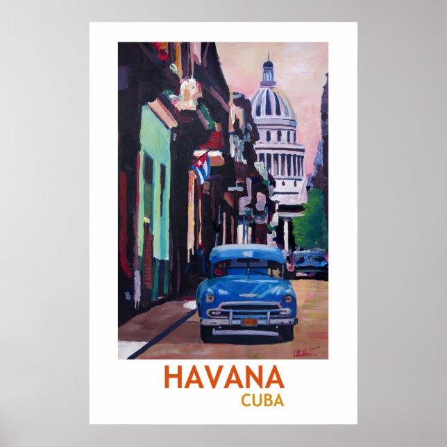 Havana Cuba  - Retro Style Poster II (Front)