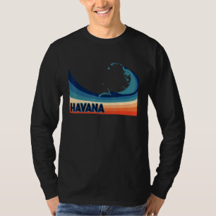 Havana Cuba Retro Surf  Sailing & Fishing Vacation T-Shirt