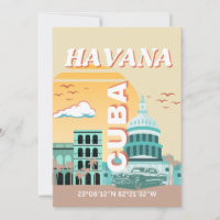 Havana Cuba Retro Travel Art