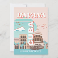 Havana Cuba Retro Travel Art