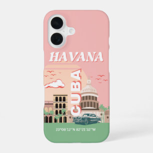 Havana Cuba Retro Vintage Art iPhone 16 Case
