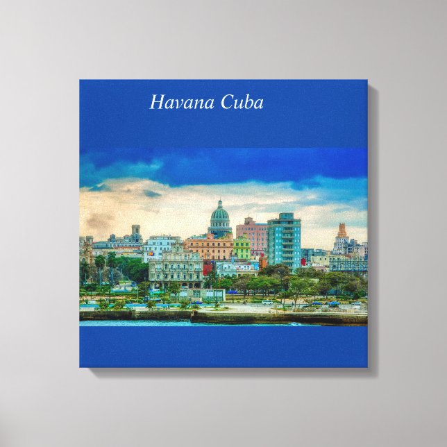 Havana Cuba Sky Line Canvas Print (Front)