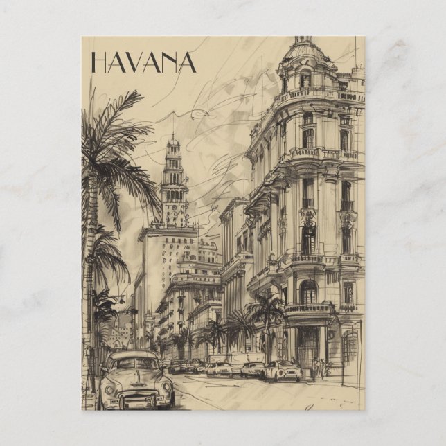 Havana Cuba Travel Postcard (Front)